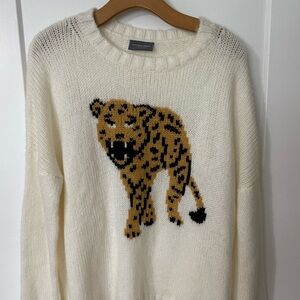 Wooden ships leopard sweater